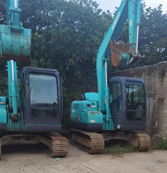Máquinas escavadoras usadas 7.5t pequenas do kobelco da segunda mão da máquina escavadora de SK75 Kobelco