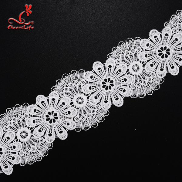 Вышивка цветка отделки шнурка оптовой отделки шнурка простирания отделки шнурка плоская