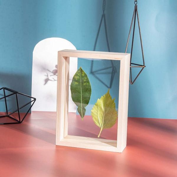 Office Home Desktop Display Wooden Frame for DIY Dry Flowers and Leaves