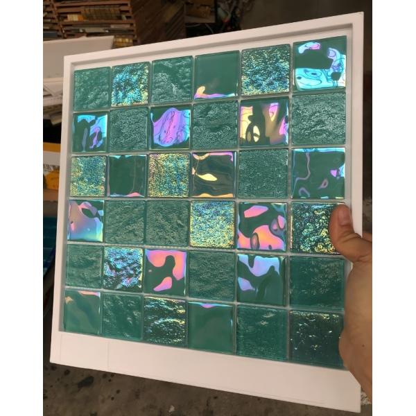 Sea Blue Wave Glass Mosaic Tile Elevate Your Swimming Pool with Porcelain Villa Style