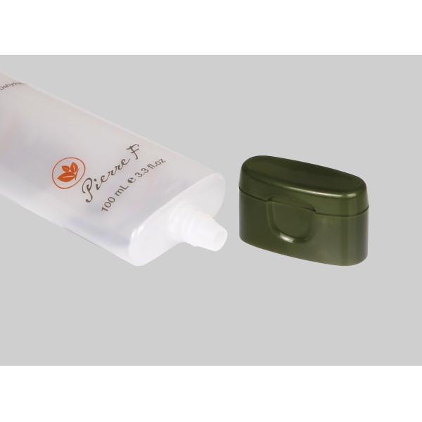 Пластиковая трубка косметическое D35mm 35-100ml лосьона солнцезащитного крема с супер плоской овальной крышкой сальто