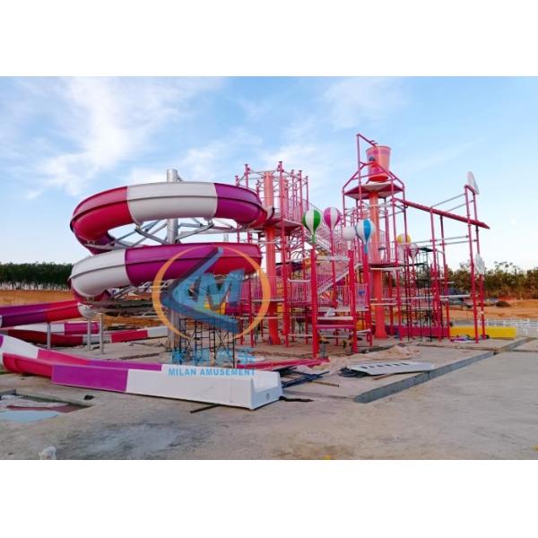12M Height Water Park Water Slide Smooth Surface For Adults Teenagers