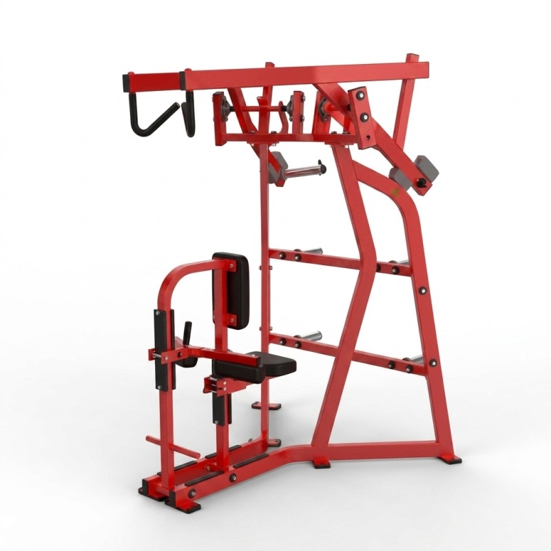 Lateral High Row Machine Plate Loaded Back Trainer for Commercial Gym Strength Training