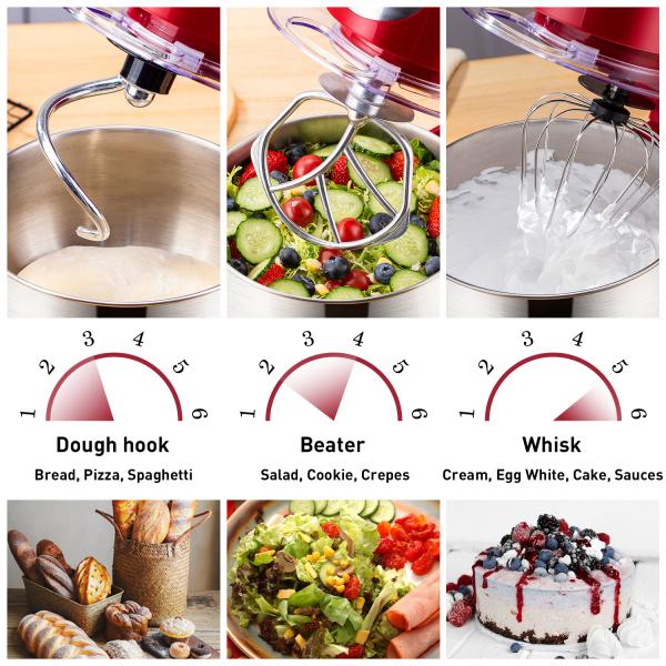 NO App-Controlled 5L Stainless Steel Mixing Bowl Stand Food for Home Kitchen Artisan Mixer