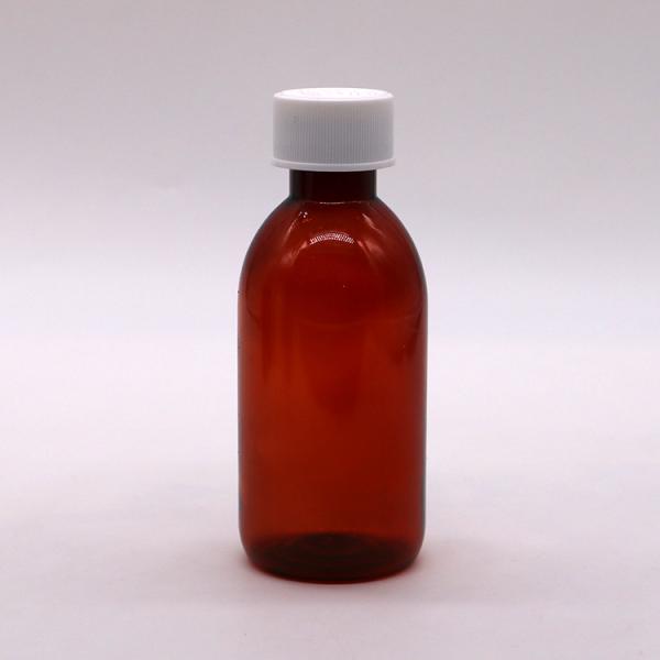 CRC Cap PET Square Sterile Cough Syrup Oral Liquid Bottle Container for Medicine 120ML/4OZ