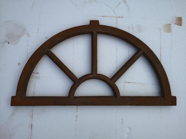 Old Cast Iron Antique Window Frames For Lighting French Style H36xW67CM