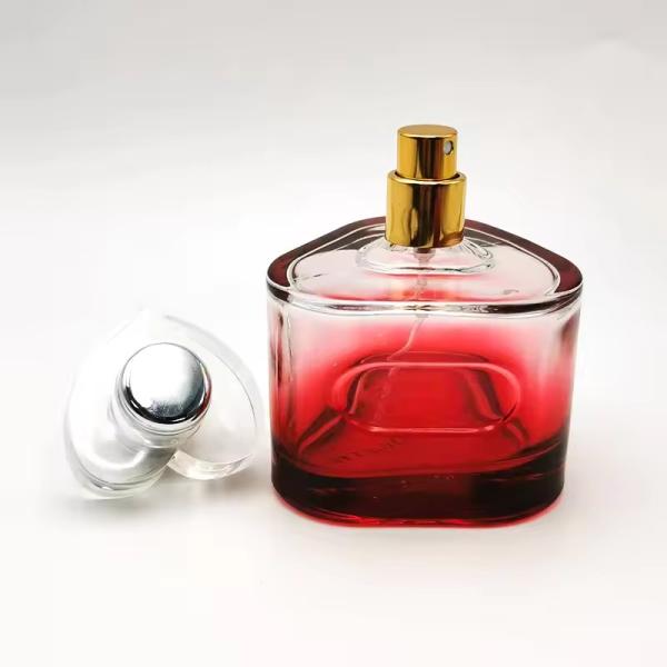 50ml 100ml Empty Perfume Bottle Red Luxury Triangles Perfume Spray Bottle