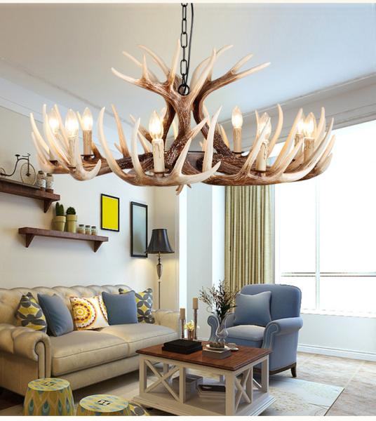 Whitetail deer antler chandelier for coffee Restaurant Bar Cloths Shop Lighting (WH-AC-11)