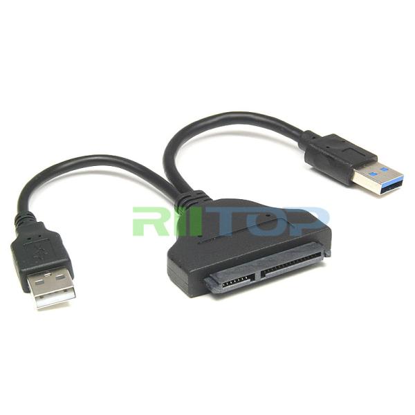 USB 3.0 Male To SATA Female Adapter With USB2.0 Power Supply Cable For Hard Disk Drive HDD