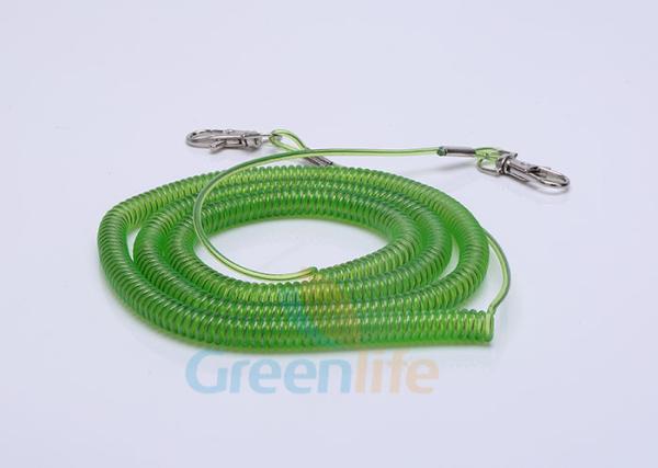Security Expanding Fishing Rod Leash , Transparent Safety Tool Lanyards