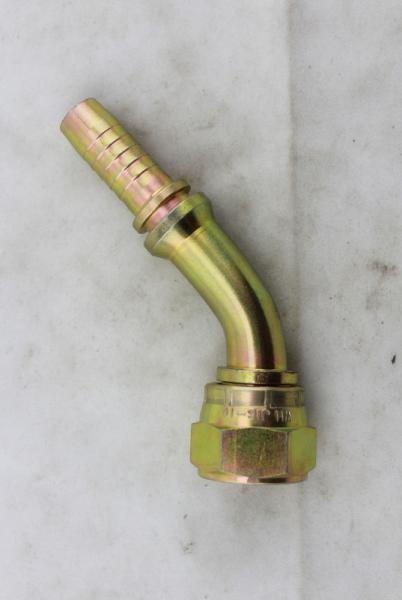 Parker JIC Male / Female Elbow Hydraulic Hose Pipe Fittings 26741 Yellow Zinc Plating
