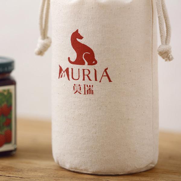 Custom Rounding Bottom printed Wine can bag Cotton drawstring personalize LOGO wedding fav