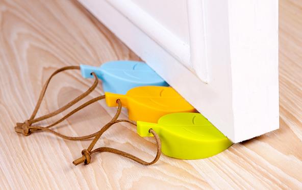 Colorful Leaves Door Stopper Wedge Safety Decoration For Glass Shower Door Catcher