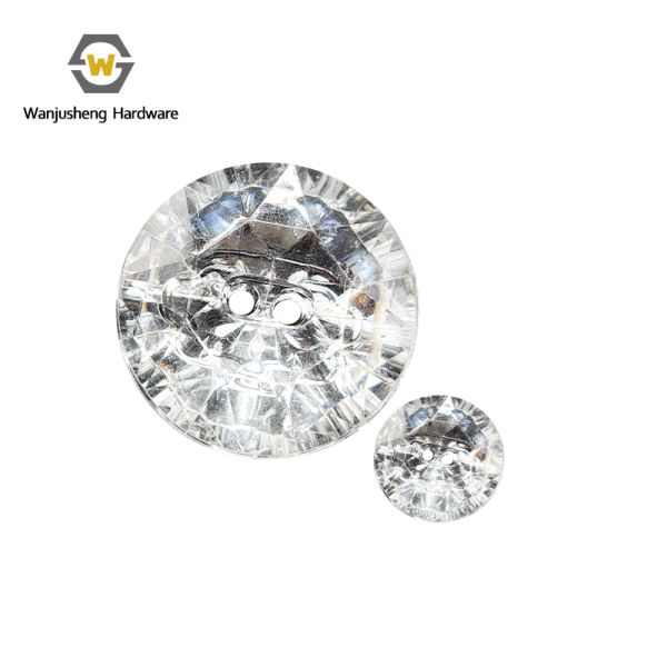 Modern Design Transparent High-End Crystal Glass Buttons Round Two Eyes Acrylic Sofa Decoration for Living Room Hotels Schools