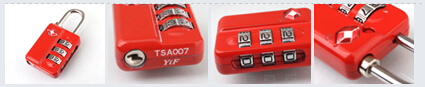 TSA 3-digit luggage zinc alloy lock