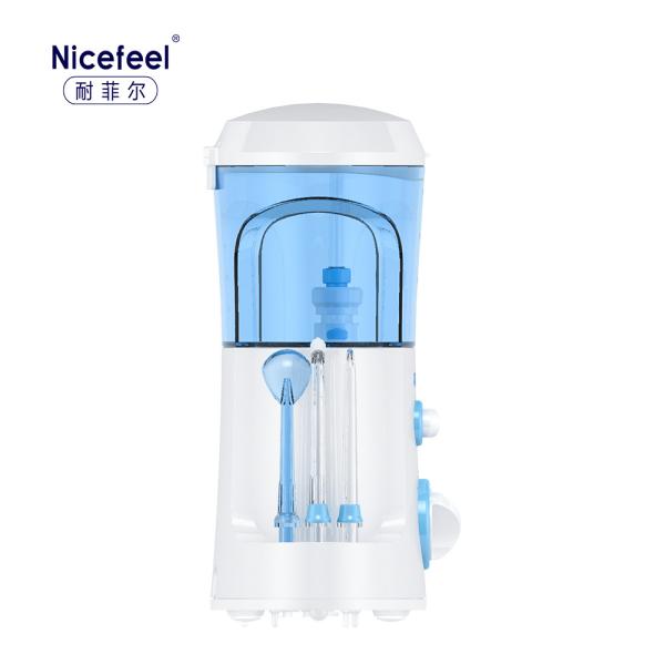 Family Countertop Water Flosser CQC Table Top Flosser With 7pc Jet Tips