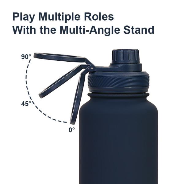 Sports Insulated Stainless Steel Water Bottle with Cell Phone Mount Stand Magnetic Holder Sustainable