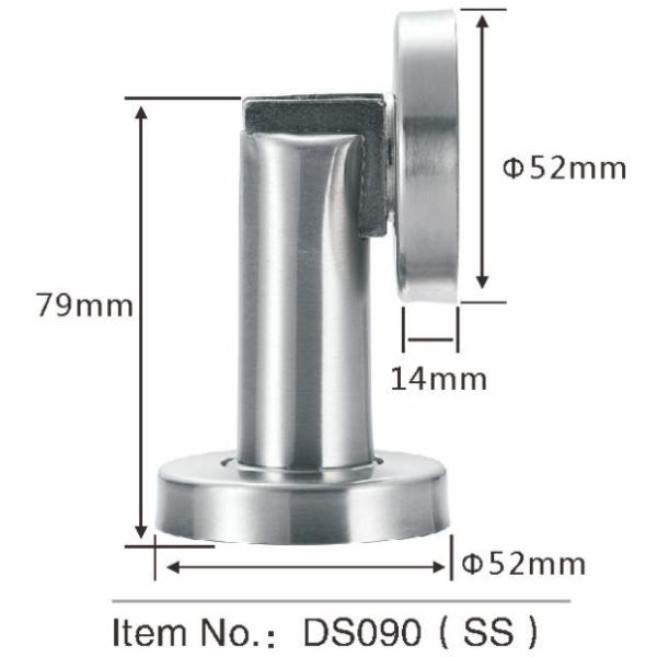 Monté sur le corps en alliage de zinc magnétique rond d'arrêts de porte de Catchinterior sur la porte de mur