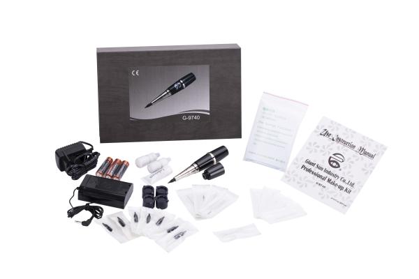 Black Temporary Permanent Makeup Tattoo Pen Stainless And Plastic Material
