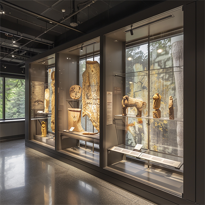 Wall Mounted Jewelry Toys Illuminated Exhibition Case Museum Display Case For Retail Store