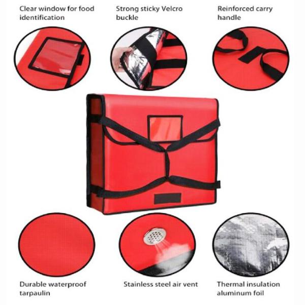 Еда большого Tote охладителя термальная носит более теплую изолированную сумку пиццы доставки с ручкой