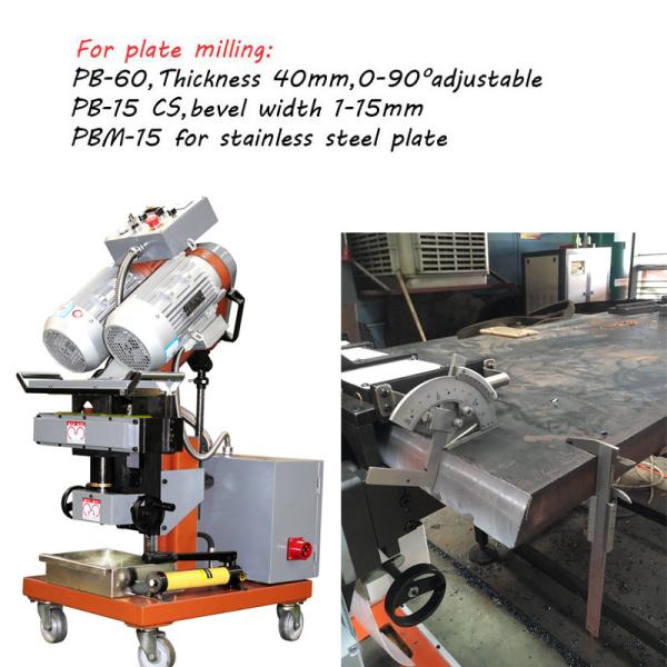 Automatic Clamping Beveling Machine / Plate Edge Milling Machine For Plate And Pipes