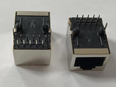 A aba do ponto de entrada ACIMA da trava integrou a queixa magnética de RoHS do conector RJ45