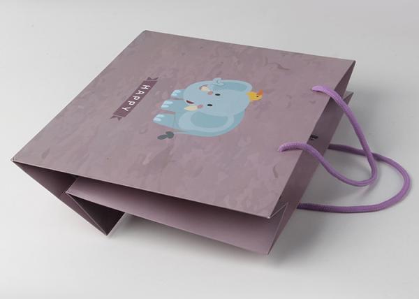 Customized Christmas Gift Packing Bags Recycled Art Paper For Shopping
