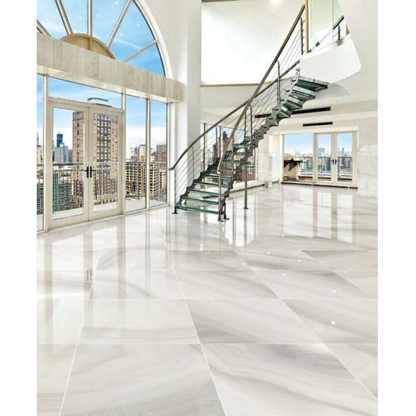 Sitting Room Marble Look Porcelain Tile Beige Color Wear - Resistant