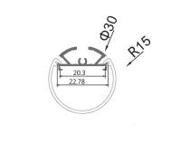 La forme ronde a suspendu le profil en aluminium mené pour le plafond 30mm Dia Pendant Lighting