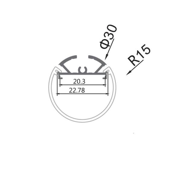 Round Pendant Light Aluminum Led Profile For Office Lighting