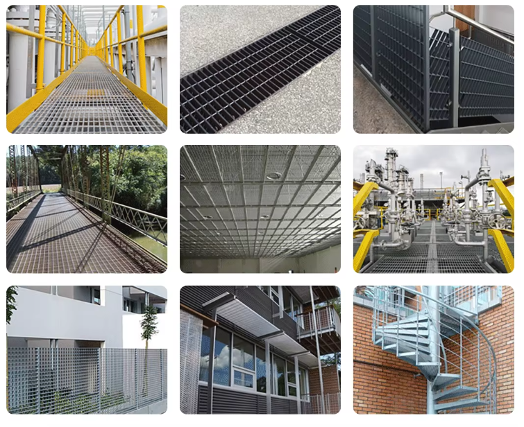 ASTM A1011 Galvanized Sheet Steel Grating Roof Walkway Safety Grating Panel 30x100mm
