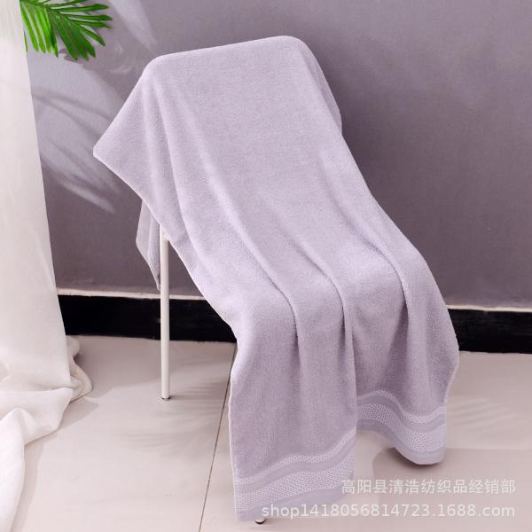 Toalha de banho de cor sólida para adultos Logotipo personalizado Publicidade Limpeza de peito de alta absorção