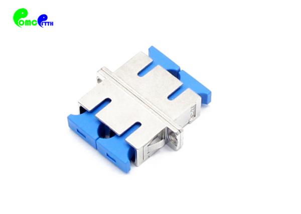 Adaptador da fibra ótica do metal do duplex do SC UPC da manutenção programada com perda de inserção da flange 0.2dB baixa