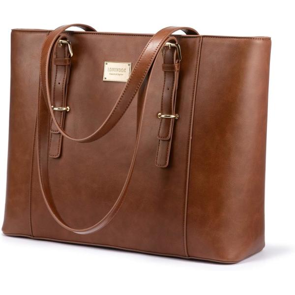 Lovevook LATEPUTTURE BALSA DE MUJERES, BALSA DE COMPUTADOR de cuero estructurado, bolso de trabajo profesional, elección del profesor/abogado,