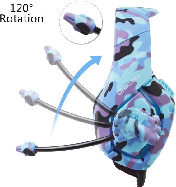 Surround Sound 3.5mm 2.2kohm onikuma camo headset