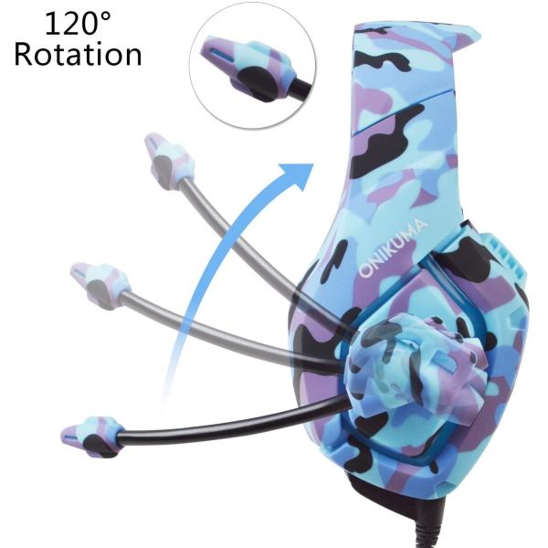 Surround Sound 3.5mm 2.2kohm onikuma camo headset