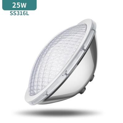 Single Color 25W AC/DC 12V PAR56 316L Stainless Steel IP68 Waterproof LED Pool Light