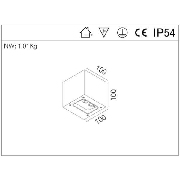 Modern Ip65 Up And Down Outdoor LED Wall Lights , Industrial Exterior Wall Sconce Lighting