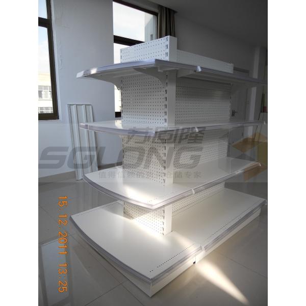 Iran Shelf Retail Gondola Shelving Supermarket Display Racks ISO9001 Certification