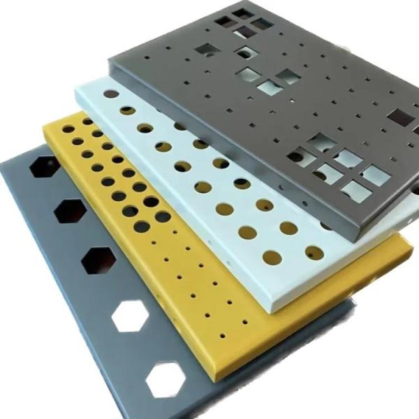 Decorative External Aluminium Cladding Panels , Perforated Metal Facade Panels