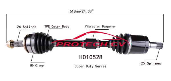 HO10528 Front Drive Axle Assembly CV 2006-2011 Honda Axle Cv Shaft Assembly