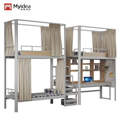 Mobiliário Moderno Cama de Estudante Cama Escolar Cama de Dormitório Com Mesa