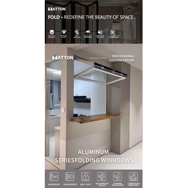 Professional Modern Kitchen Stainless Steel Screen Aluminum Alloy Frame Soundproof Folding Windows 5-Year Warranty for Window
