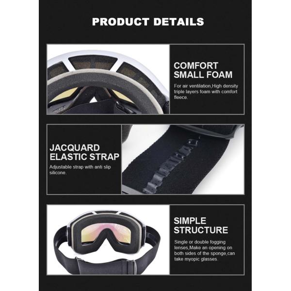 Custom Polarized Anti-Fog UV400 Heated Snow Goggles Perfect for SKIing in Any Weather