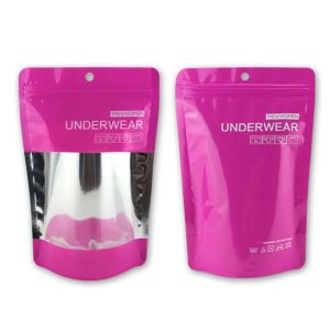 Screen Printing Custom Resealable Smellproof Mylar Bags Packaging Suitable Shoes Clothing Underwear Pantyhose T-shirts Hats