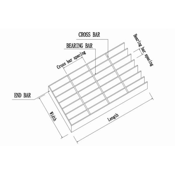 Green Steel Bar Grating 200mm x 70mm for Highway Protection