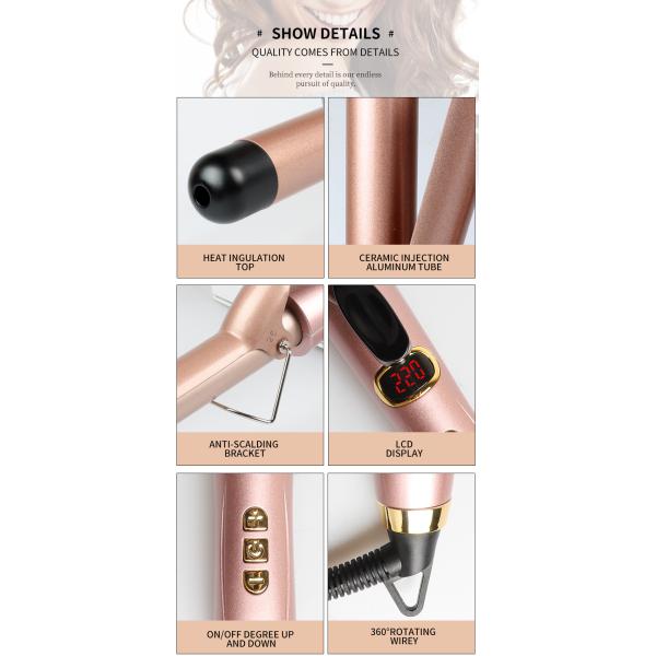 инструмент волос 240V 60Hz горячий утюг 1 дюйма завивая с бочонком керамического покрытия