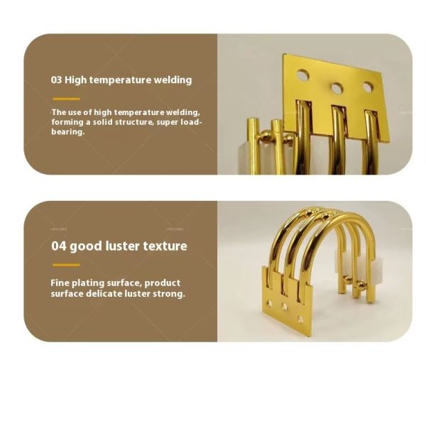 Luxury Gold Iron C-Shaped Metal Sofa Legs New Design Furniture Accessories