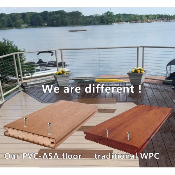 Advanced Engineering Outdoor PVC Garden Flooring Extruded Timber Elastic Composite Decking